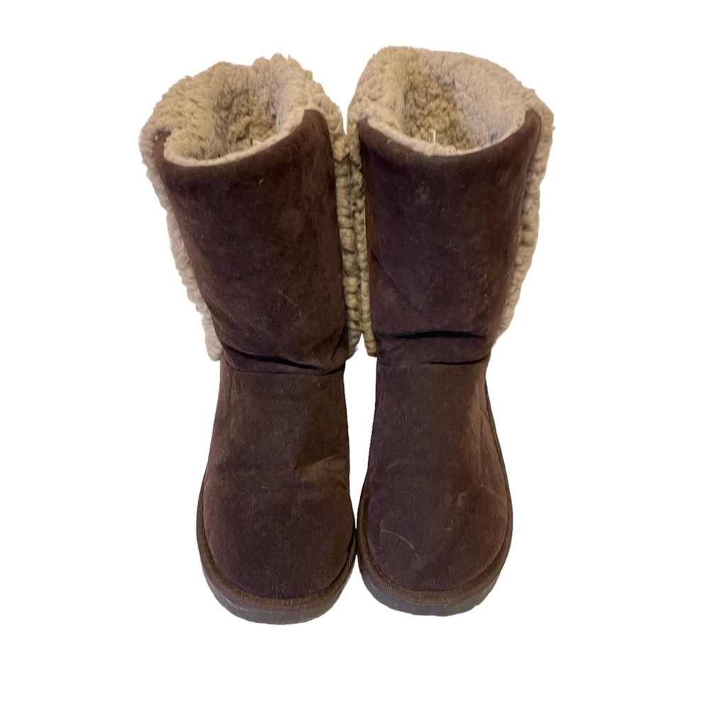 Women’s Brown Suede MUK LUKS Winter Boots - Picture 4 of 7
